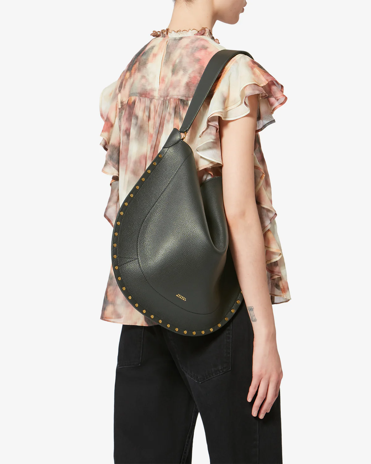 SAC OSKAN HOBO SOFT EN CUIR GRAINÉ - Image 3